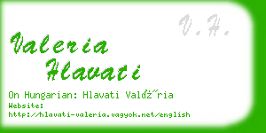 valeria hlavati business card